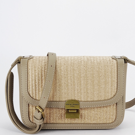 Genti mici - Taupe crossbody táska fonott mintával CM7497 15