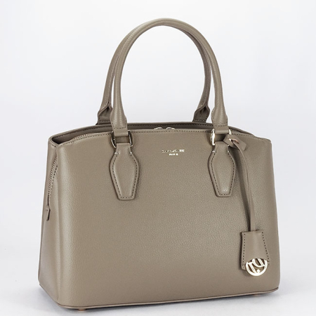 Posete - Világos taupe nagy David Jones táska CM7252-2 16