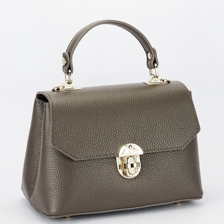 Genti mici - Geanta taupe inchis din piele naturala B-1736 131