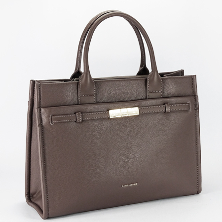 Posete - Geanta taupe inchis mare David Jones B-CM7736 17