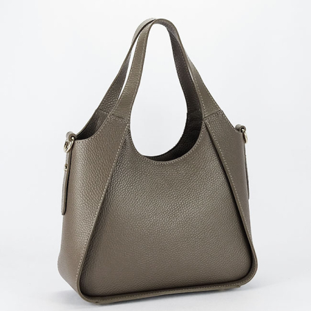 Posete - Taupe közepes bőrtáska 8907 128