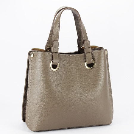 Femei - Geanta taupe medie din piele naturala B-8916 129