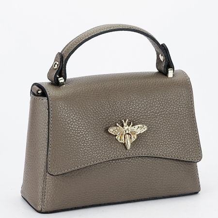 Genti mici - Geanta taupe mica din piele naturala B-1523 120