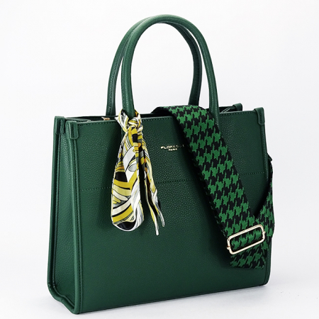 Genti si posete - Zöld Flora&CO Paris táska H6935 M7