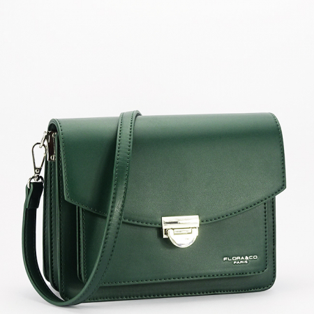 Femei - Geanta dama Flora&CO B-F8529 14, Verde inchis