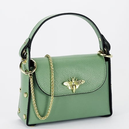 Clutch - Geanta verde menta din piele naturala B-1602 122