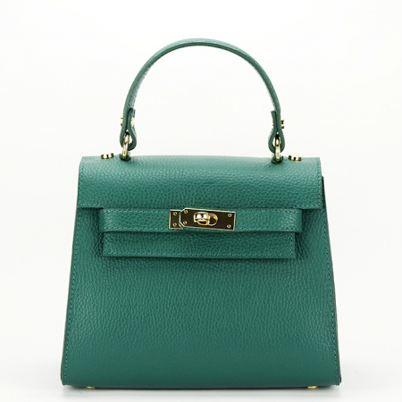 Valódi bőr - Smaragdzöld valódi bőr táska 8949 121