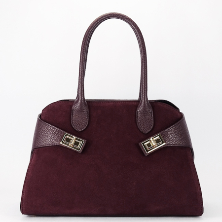 Nők - Meggyvörös valódi bőrtáska 1895 130