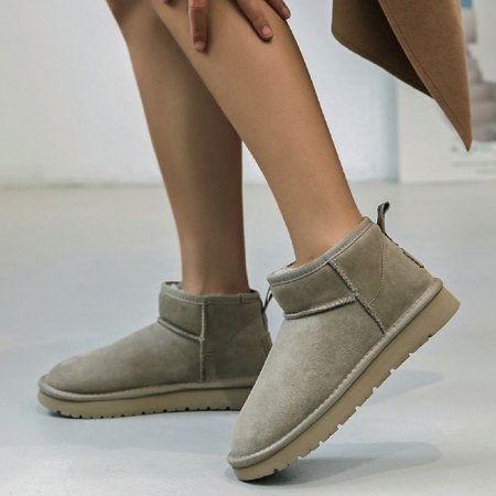 Ghete - Ghete dama din piele naturala B-JB1966 111, Taupe