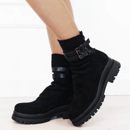 Noutati - Ghete negre dama casual B-7673 115