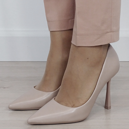 Oferte Speciale - Pantofi bej eleganti B-D-1281 01