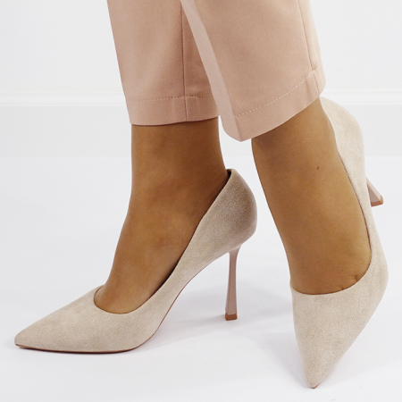 Femei - Pantofi bej eleganti B-D-1283 04