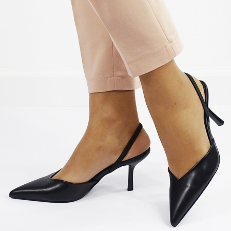 Femei - Pantofi negri eleganti B-DA-210 04