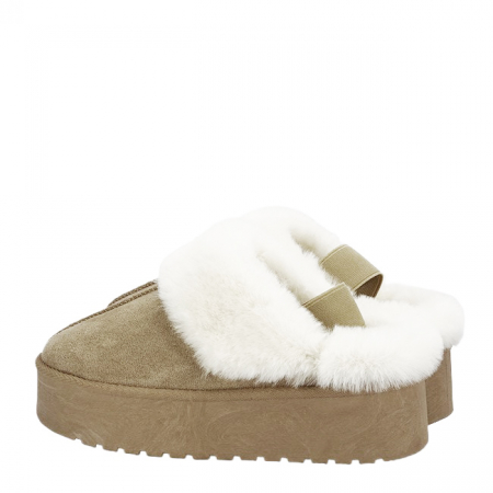 Cizme - Papuci imblaniti B-HY88-58 116, Taupe