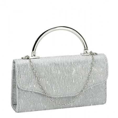 Femei - Plic elegant cu maner B-BJH-748 06, Argintiu
