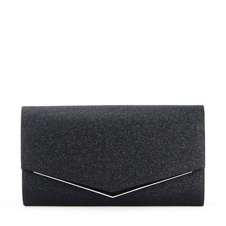 Femei - Plic elegant cu sclipici negru B-BME-849 06