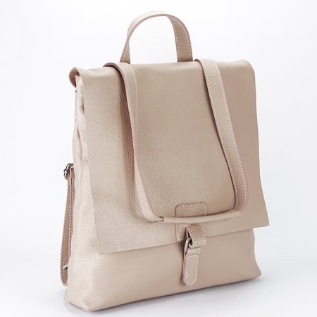 Rucsacuri - Rucsac 2 in 1 roz din piele naturala B-5974-28 M11