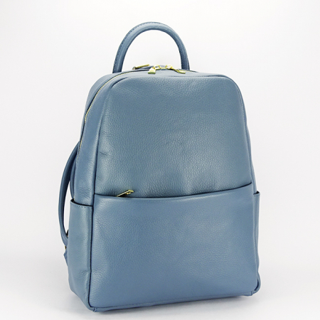 Rucsacuri - Rucsac casual din piele naturala B-1775 122, Albastru