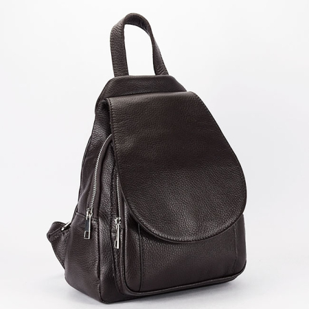 Genti piele - Rucsac cafeniu din piele naturala B-8906 122