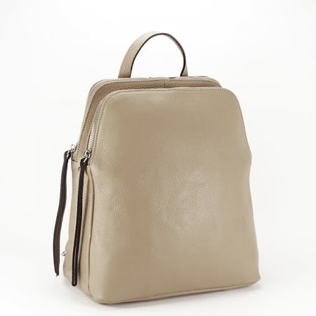 Rucsacuri - Rucsac din piele naturala bej B-6226 123