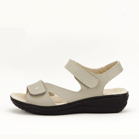Femei - Sandale gri din piele naturala Sara 129
