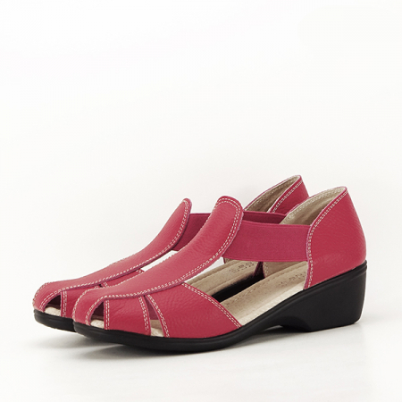 Femei - Sandale rosii din piele naturala Calypso 127