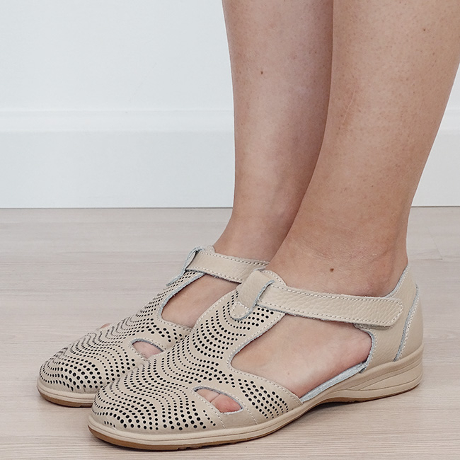 Balerini bej din piele naturala B-5165 M5 [1]