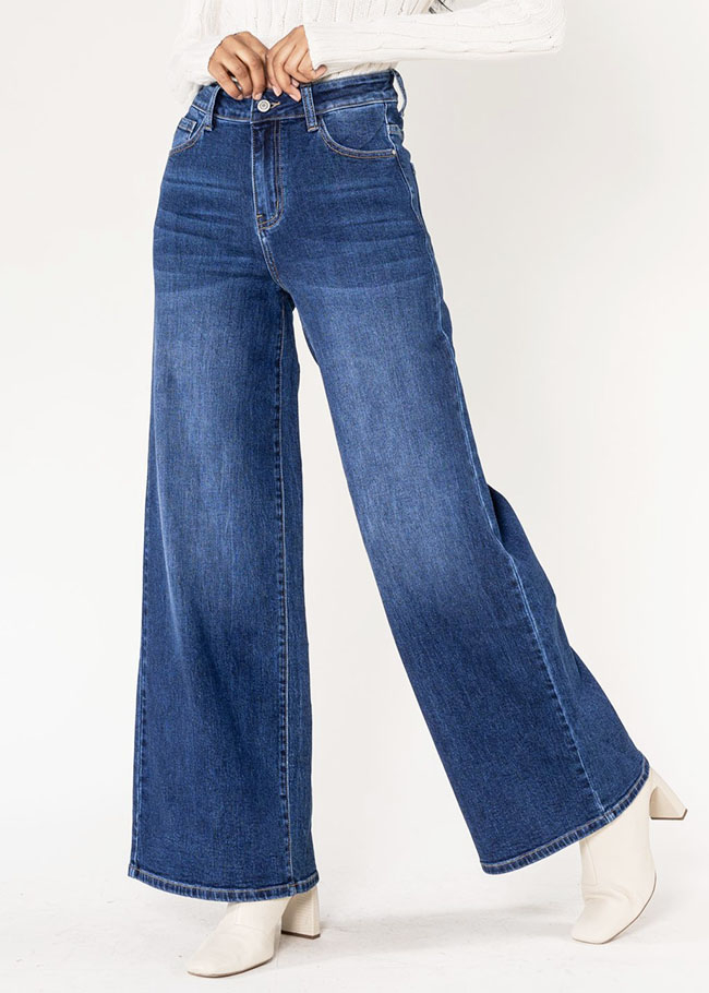 Blugi albastrii dama wide leg Nina Carter B-YY300-9 M10 [4]