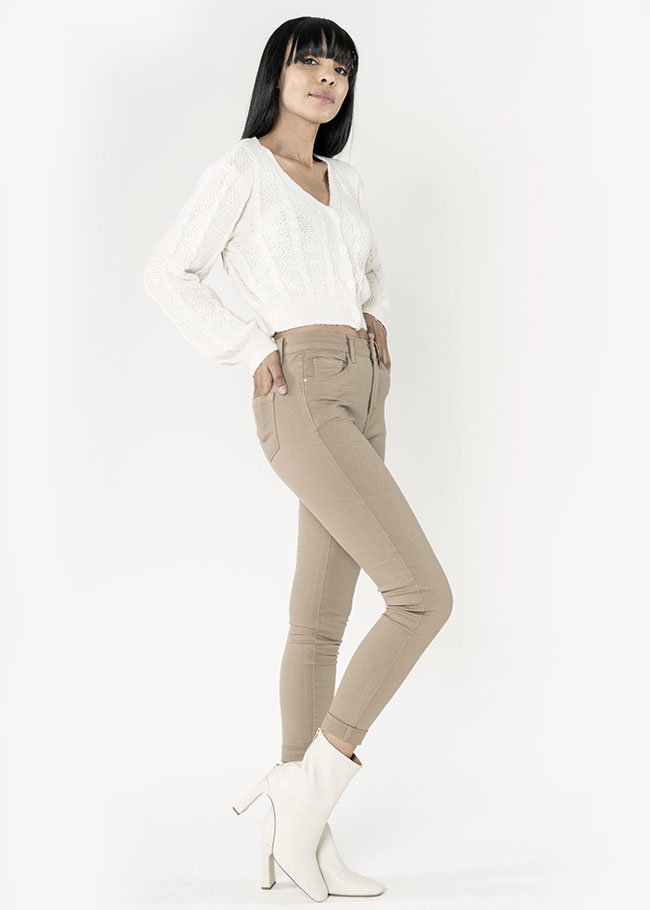 Blugi Dama Slim Nina Carter Maro taupe B-P109-65 M8 [2]