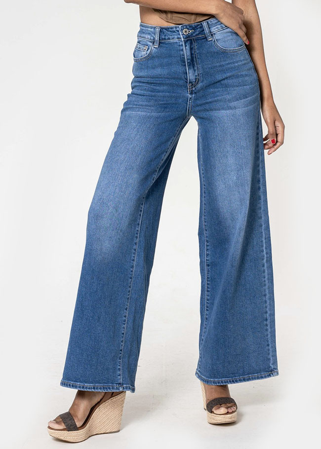 Blugi dama wide leg Nina Carter Albastru B-YY300-1 M10 [4]