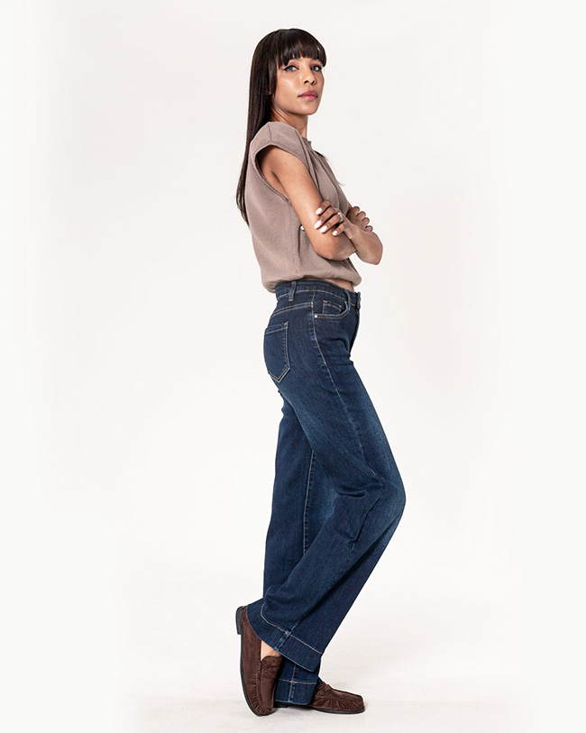 Blugi Evazati Nina Carter Albastru Inchis B-P615-9 M7 [3]