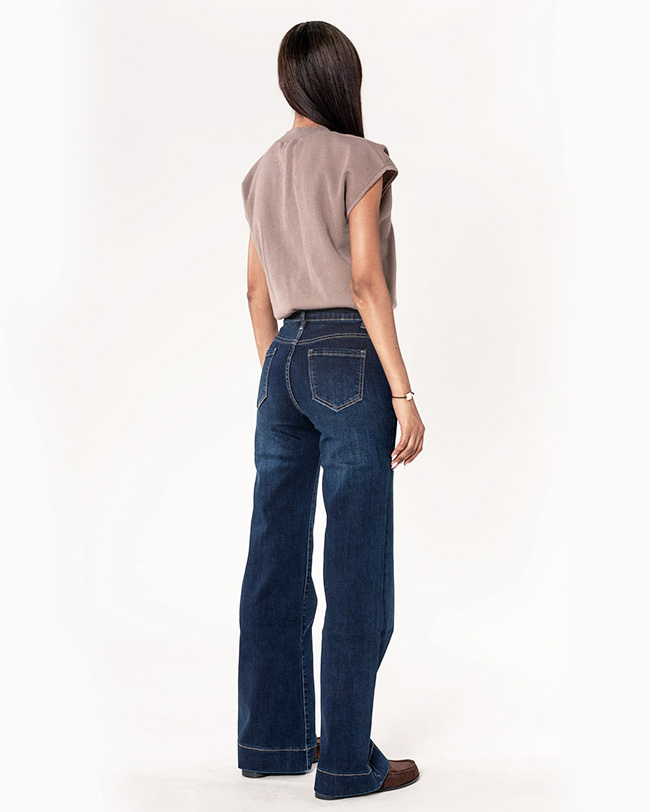 Blugi Evazati Nina Carter Albastru Inchis B-P615-9 M7 [4]