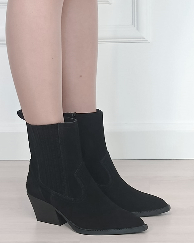 Botine tip ciocate negre B-6350A 117 [5]