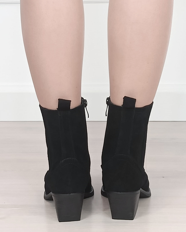 Botine tip ciocate negre B-6350A 117 [3]