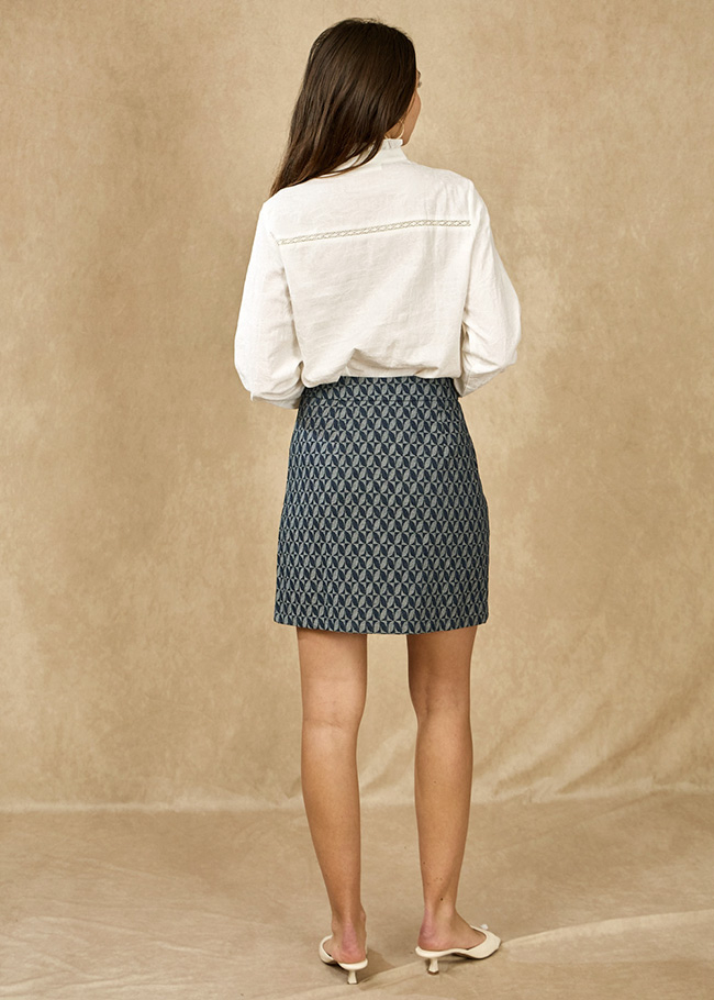 Camasa alba din bumbac cu broderie B-4880T M9 [3]