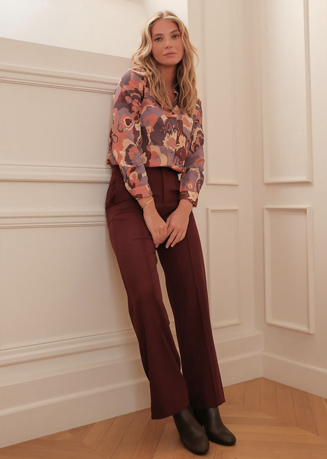 Camasa dama colorata cu imprimeu B-4603T [4]