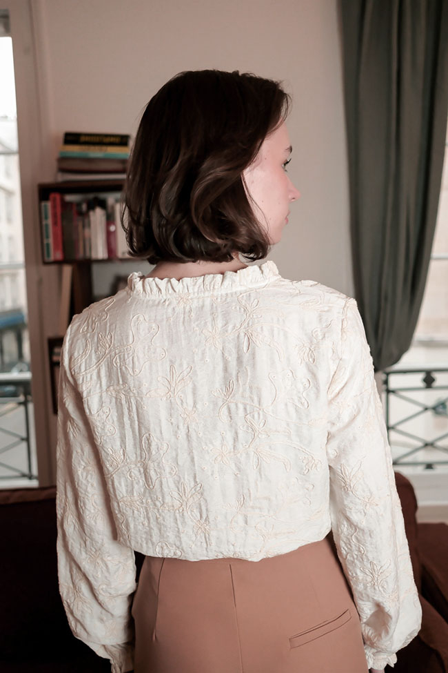 Camasa ivory din vascoza brodata B-4861T M9 [3]