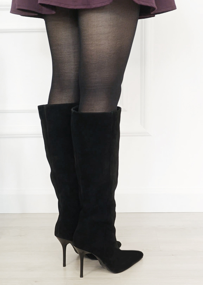 Cizme lungi negre din piele naturala B-VP-2 111 [5]