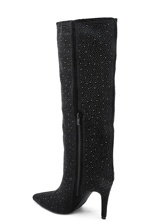 Cizme negre cu strasuri B-72527A 110 [3]