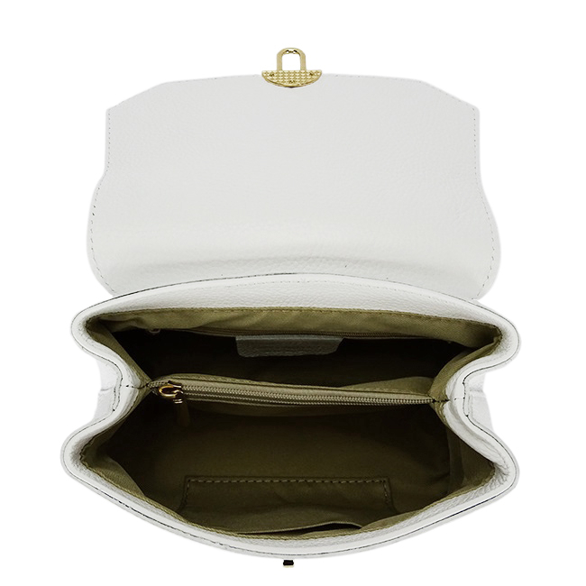Geanta alba din piele naturala B-1736 131 [7]