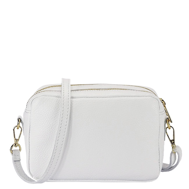 Geanta mica din piele naturala alba B-8902 127 [3]