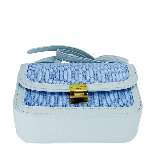 Világos kék crossbody táska fonott mintával CM7497 15 [5]