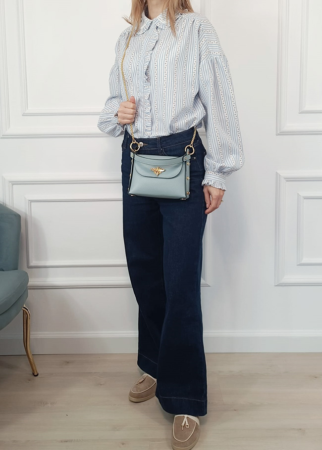 Kék valódi bőr kistáska 1602 122 [3]