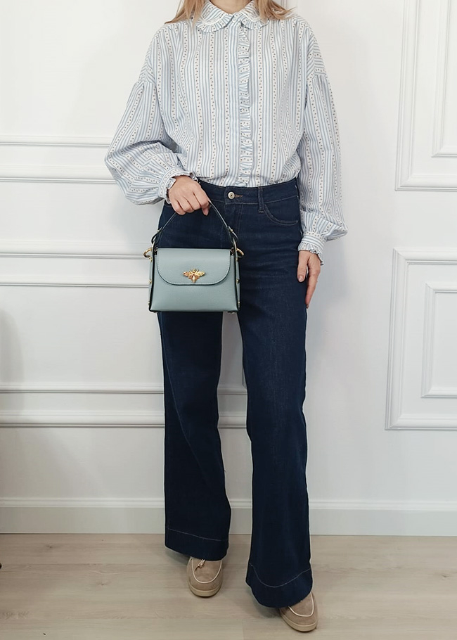 Kék valódi bőr kistáska 1602 122 [2]