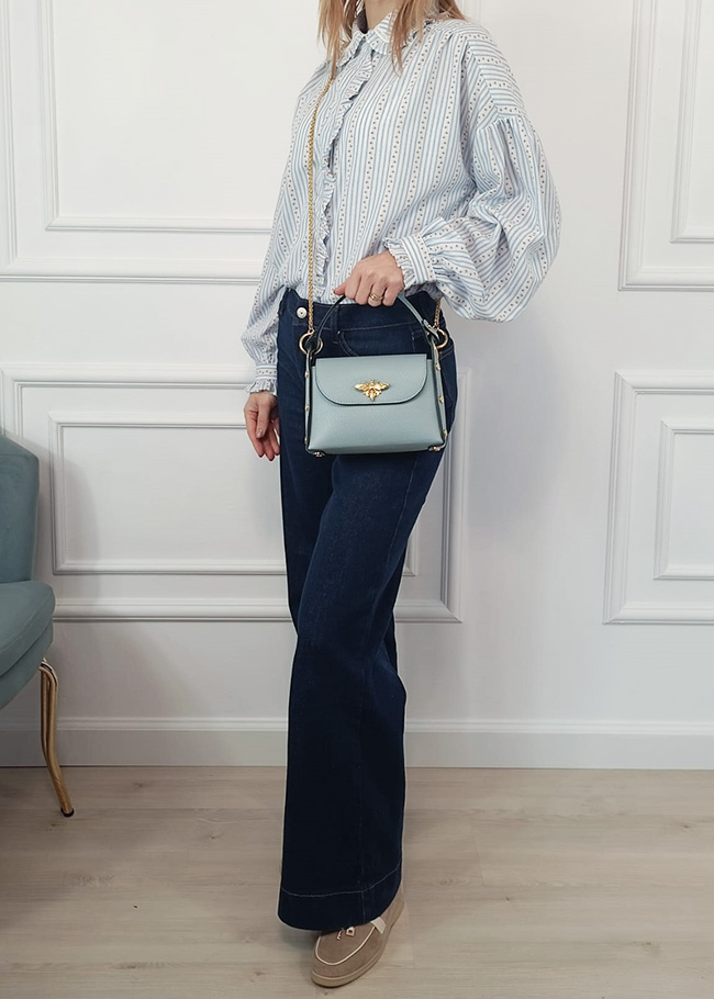 Kék valódi bőr kistáska 1602 122 [1]