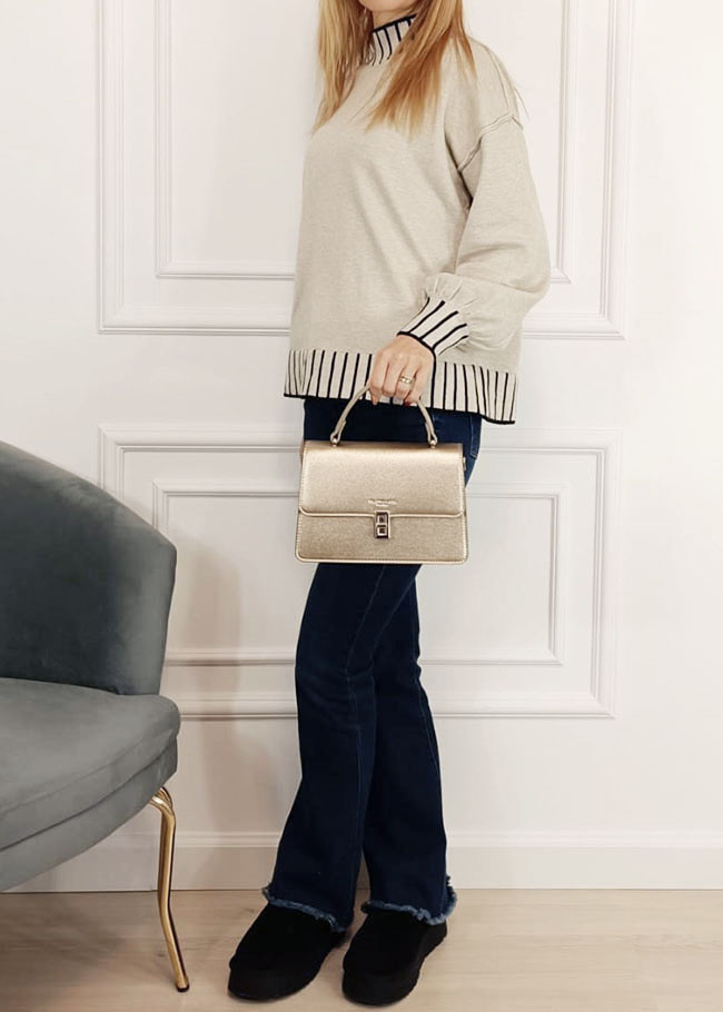 Aranyszín Flora&CO táska F8540 14 [1]