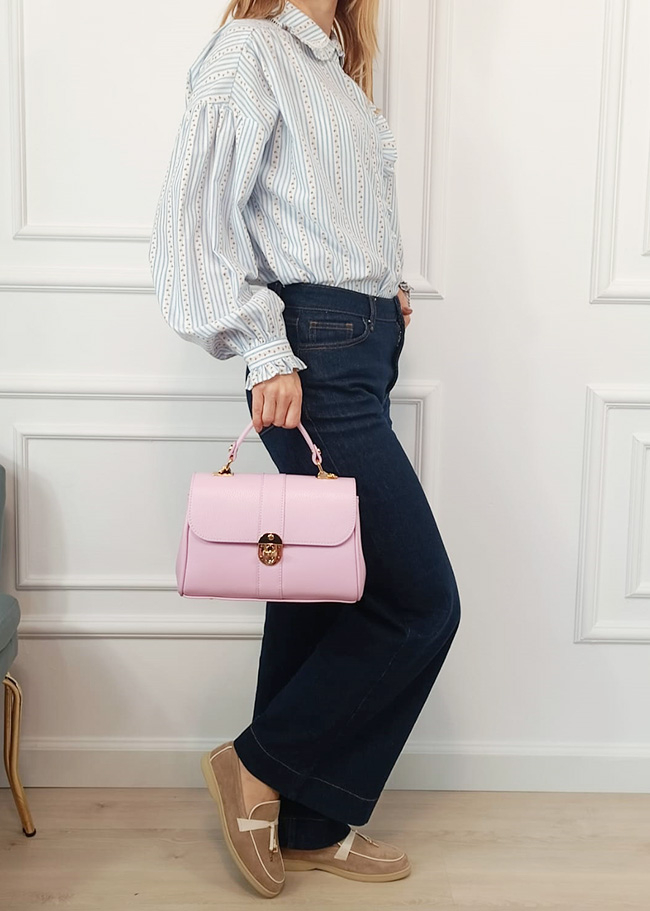 Barbie rózsaszín valódi bőr táska 1724 132 [2]