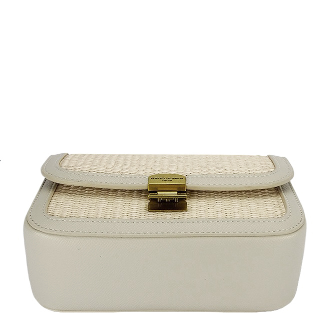 Bézs crossbody táska fonott mintával CM7497 15 [5]