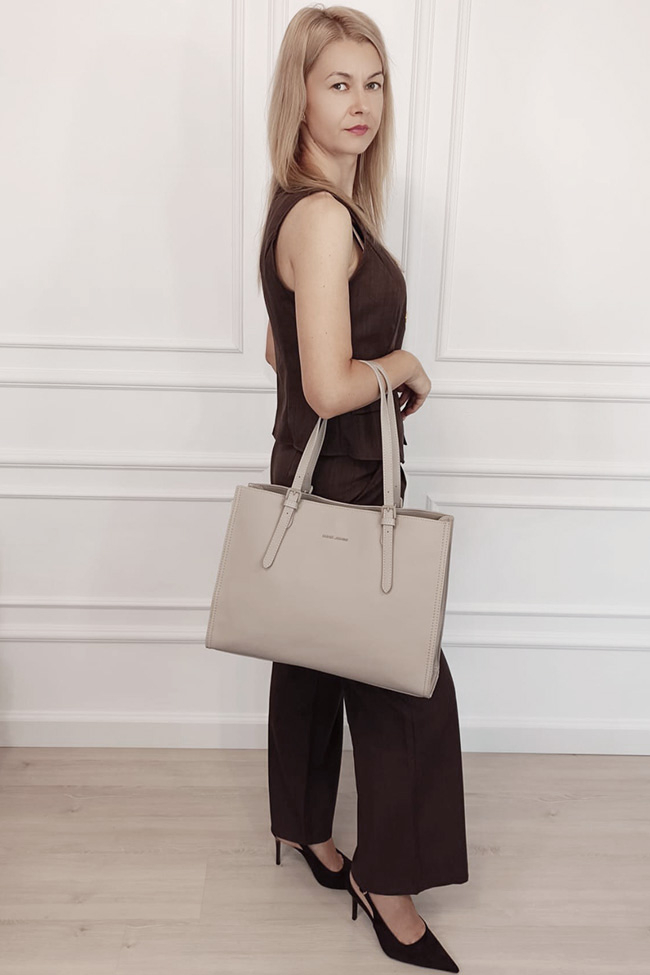 David Jones Paris nagy méretű bézs női táska CM8234 M13 [2]