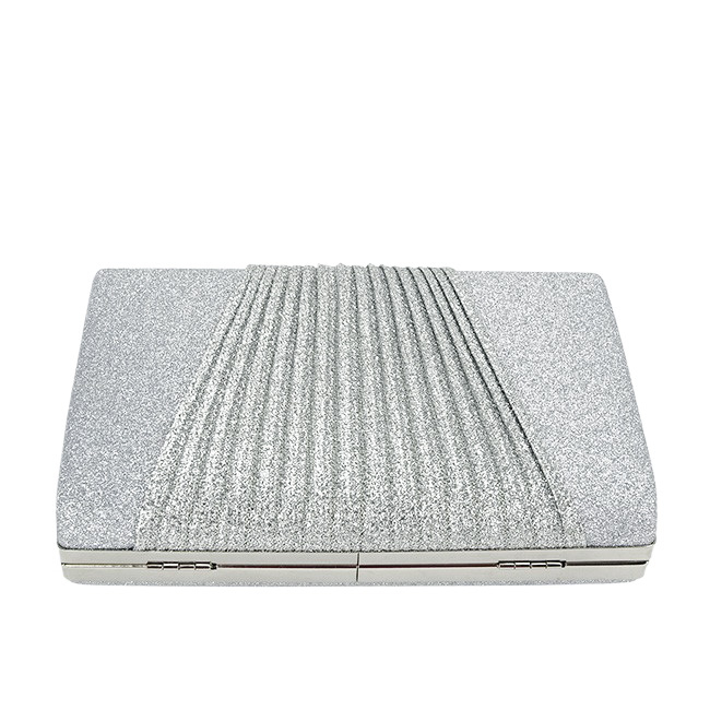 Clutch elegant argintiu cu sclipici B-1009 05 Argintiu
